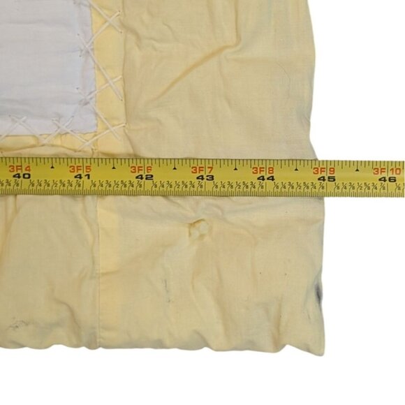 Handmade Quilt Embroidered Alphabet Birds Knots Yellow Pink 45x58 Baby Blanket - Picture 6 of 8